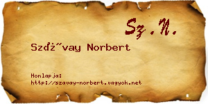 Szávay Norbert névjegykártya